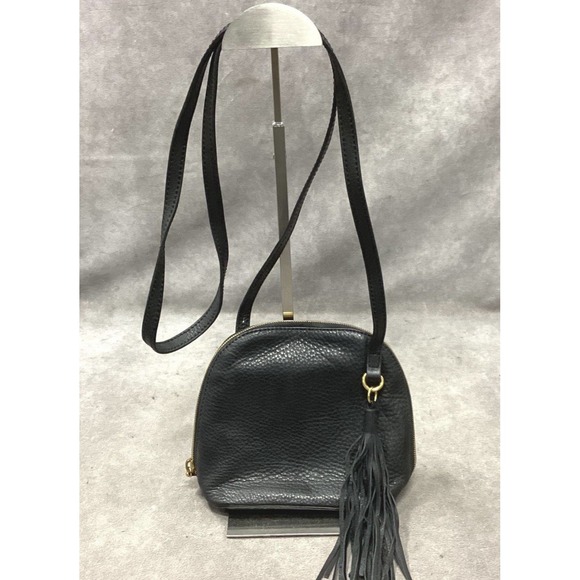HOBO Genuine Leather Black Crossbody Shoulder Bag Excellent Condition EUC - Picture 8 of 8